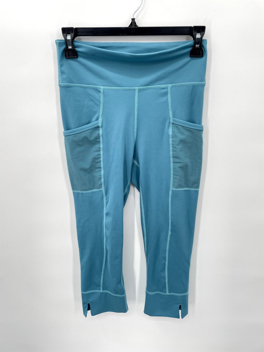 Live Active Blue Compressive Workout Active Side Pocket  Leggings Pants 20" // S